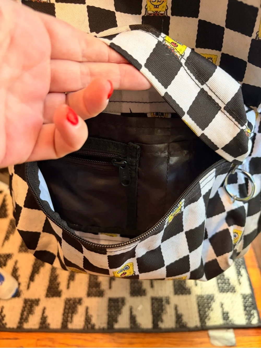 Vans Checkerboard SpongeBob Black & White Backpack Limited Edition